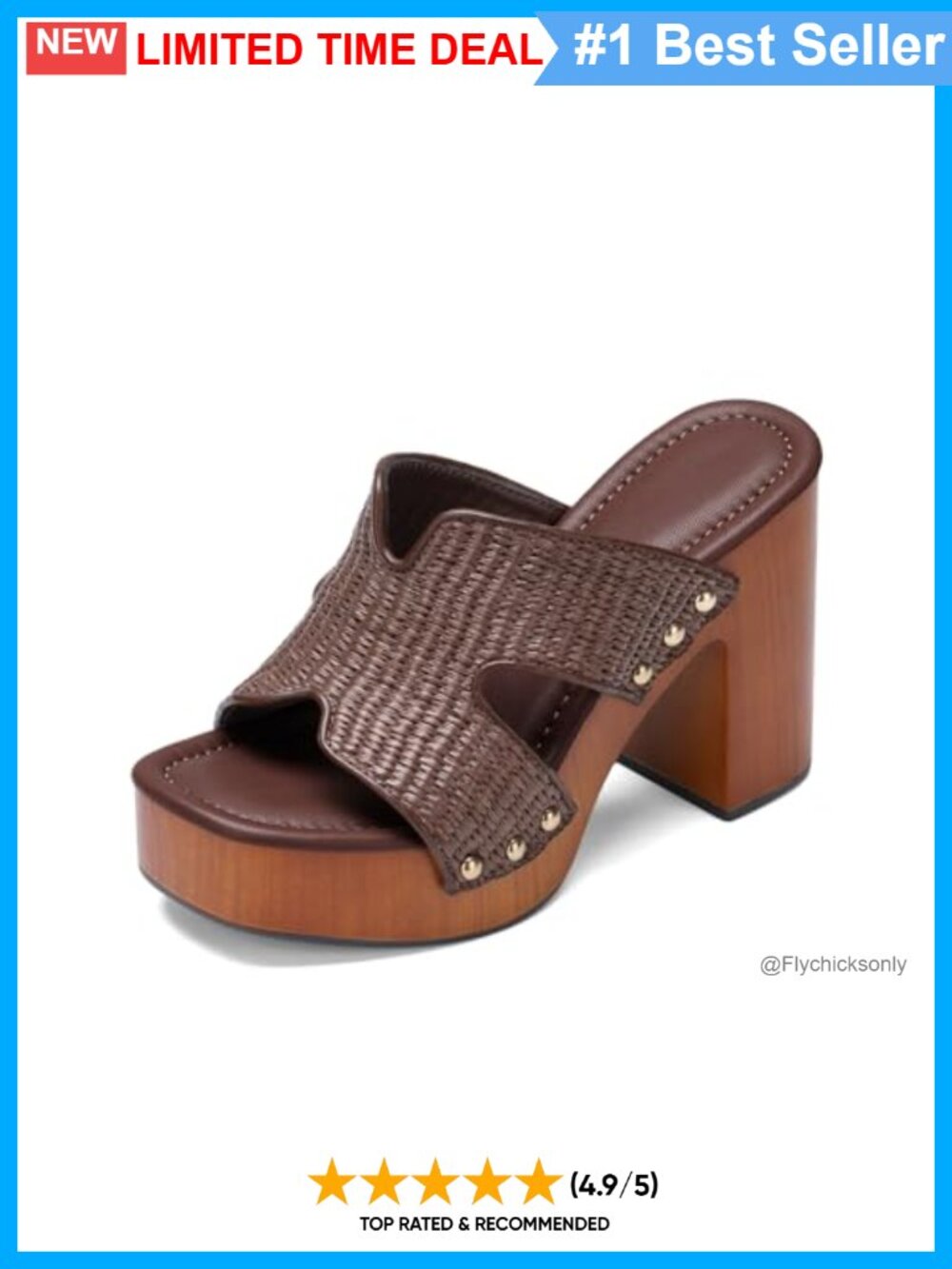 Platform Wedge Sandals Raffia Espadrilles Slip On Square Toe Heeled